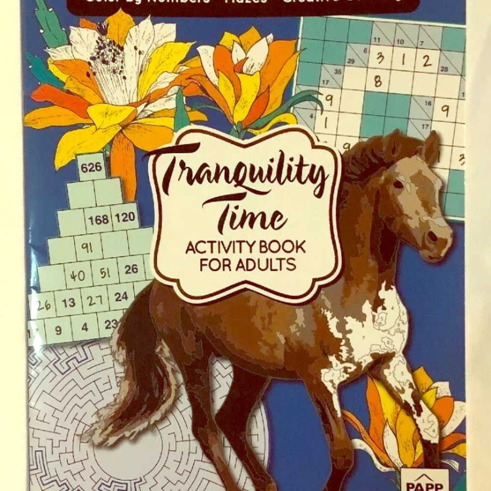 TRANQUILITY ADULT COLORING BY NUMBER ACTIVITY BOOK